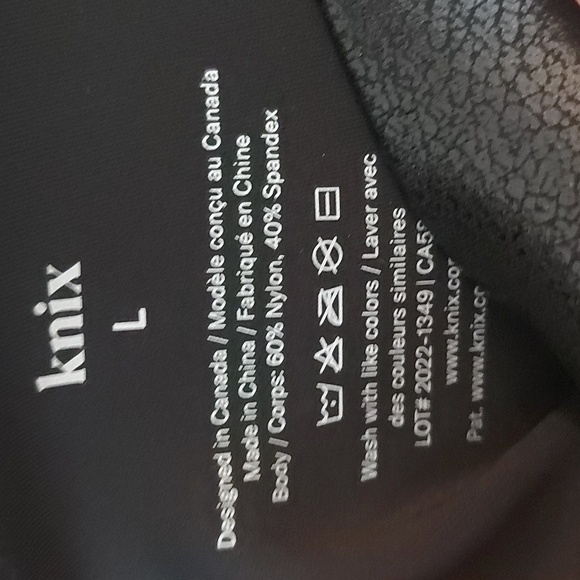 NWT Knix Your Birds Papaya Sculpt Leggings Faux Leather Black Size Large - Picture 9 of 9